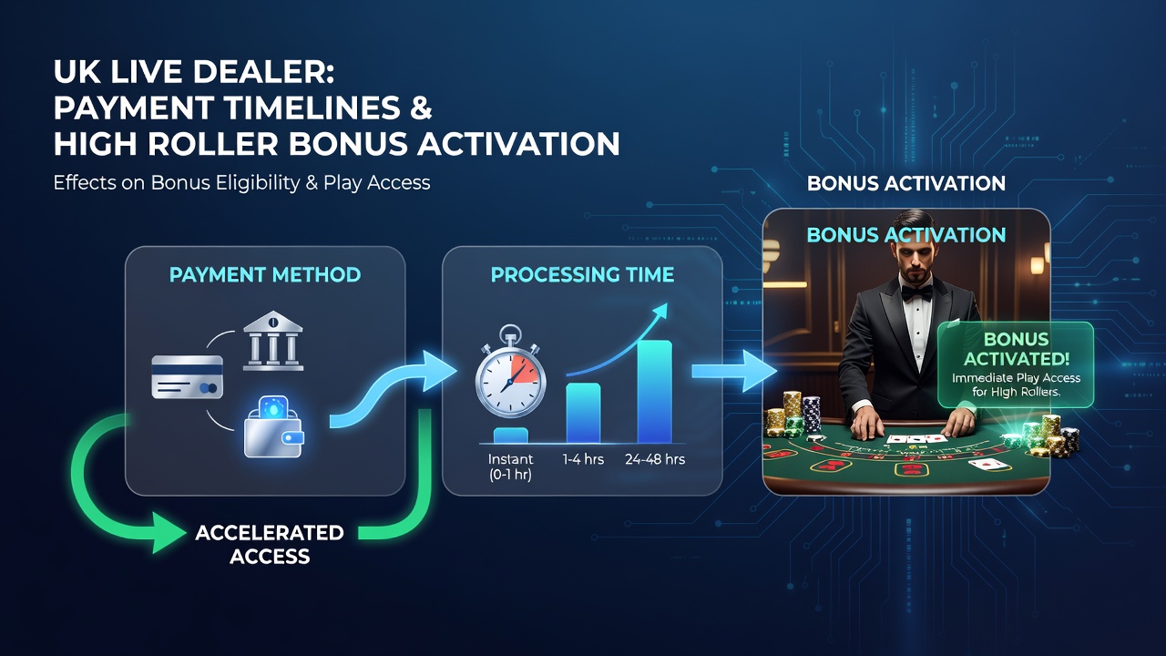 Detailed view of transaction confirmation screens and bonus eligibility timers used in UK live dealer platforms